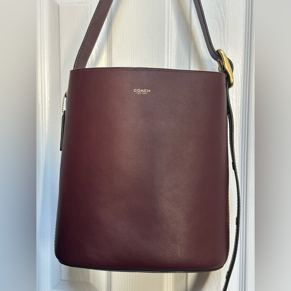 Coach Bleecker Bucket Bag in Merlot